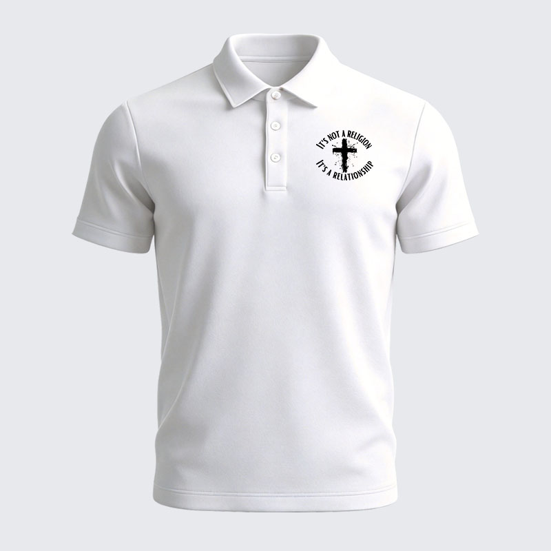 Men’s Premium Cotton Polo Shirt - It's Not A Religion It's A Relationship