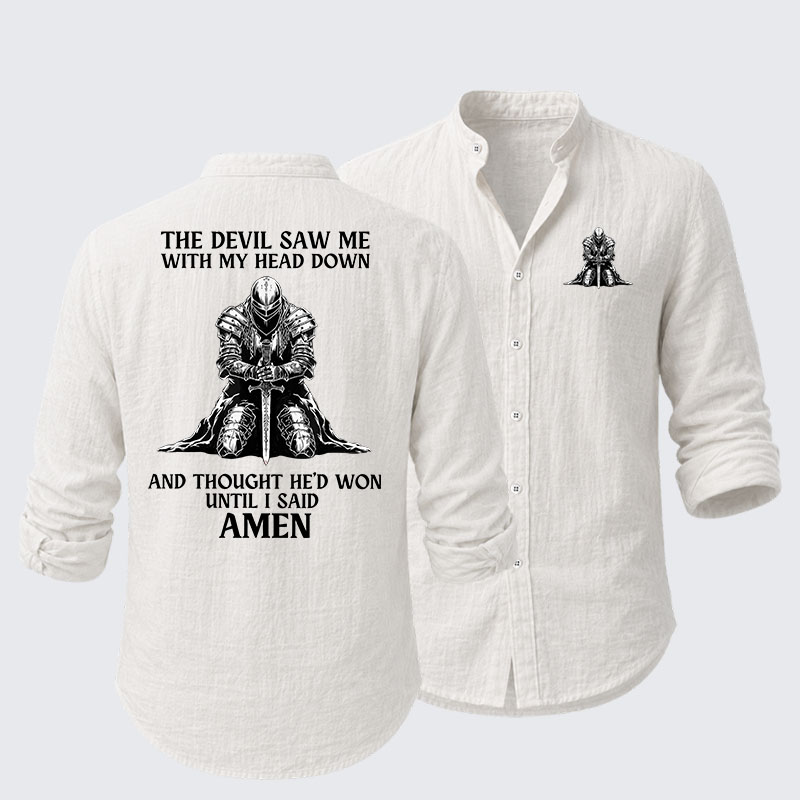 The Devil Saw Me Until I Said Amen Resort Casual Shirt
