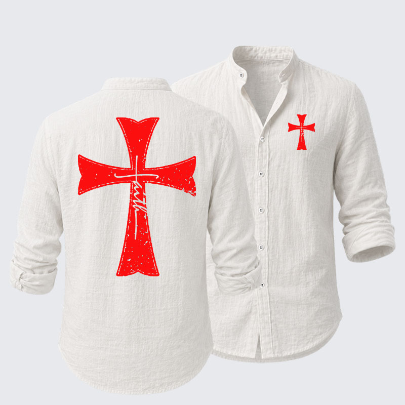  Knights Templar Crusader Cross Faith Resort Casual Shirt