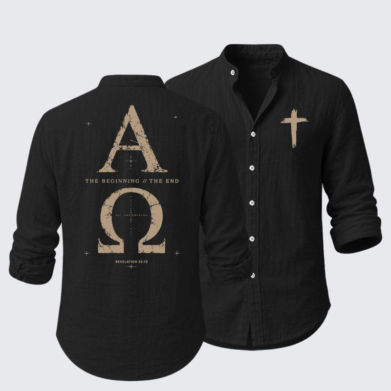 Alpha and the Omega Revelation 22:13 Resort Casual Shirt