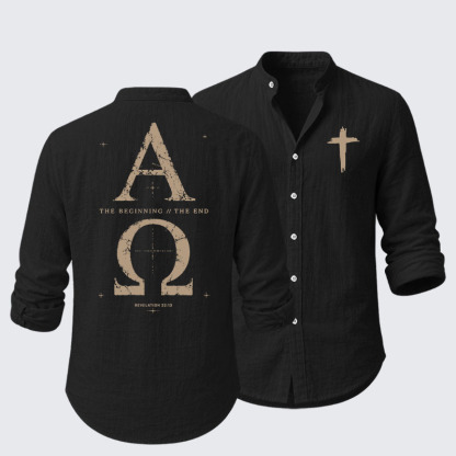 Alpha and the Omega Revelation 22:13 Resort Casual Shirt