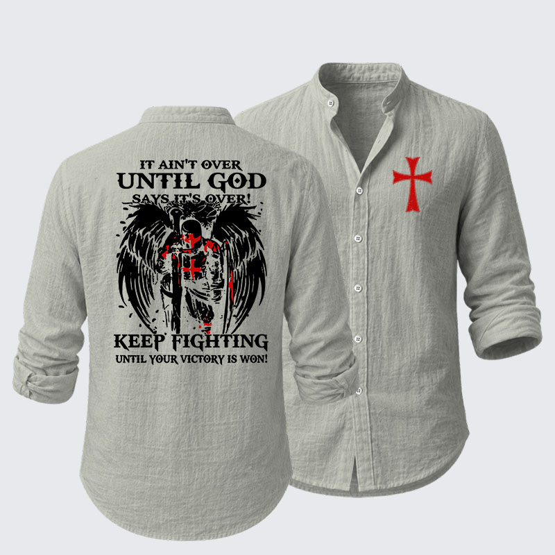  It Aint Over Until God Say Its Over Resort Casual Shirt