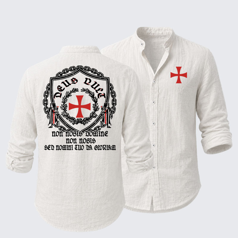 Non Nobis Domine, Non Nobis, Sed Nomini Tuo Da Gloriam Resort Casual Shirt