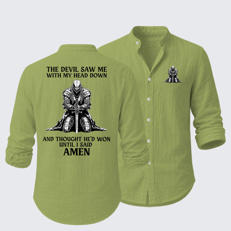 The Devil Saw Me Until I Said Amen Resort Casual Shirt