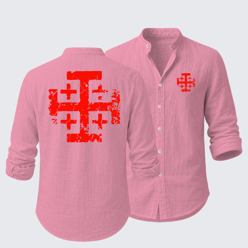 Knights Templar Jerusalem Cross Resort Casual Shirt