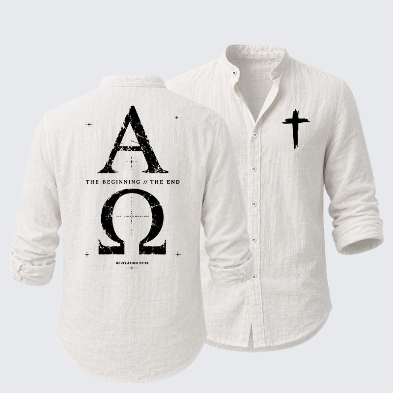 Alpha and the Omega Revelation 22:13 Resort Casual Shirt
