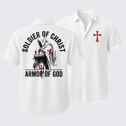 Soldier of Christ Armor Of God Crusader Spirit Short Sleeve Shirt