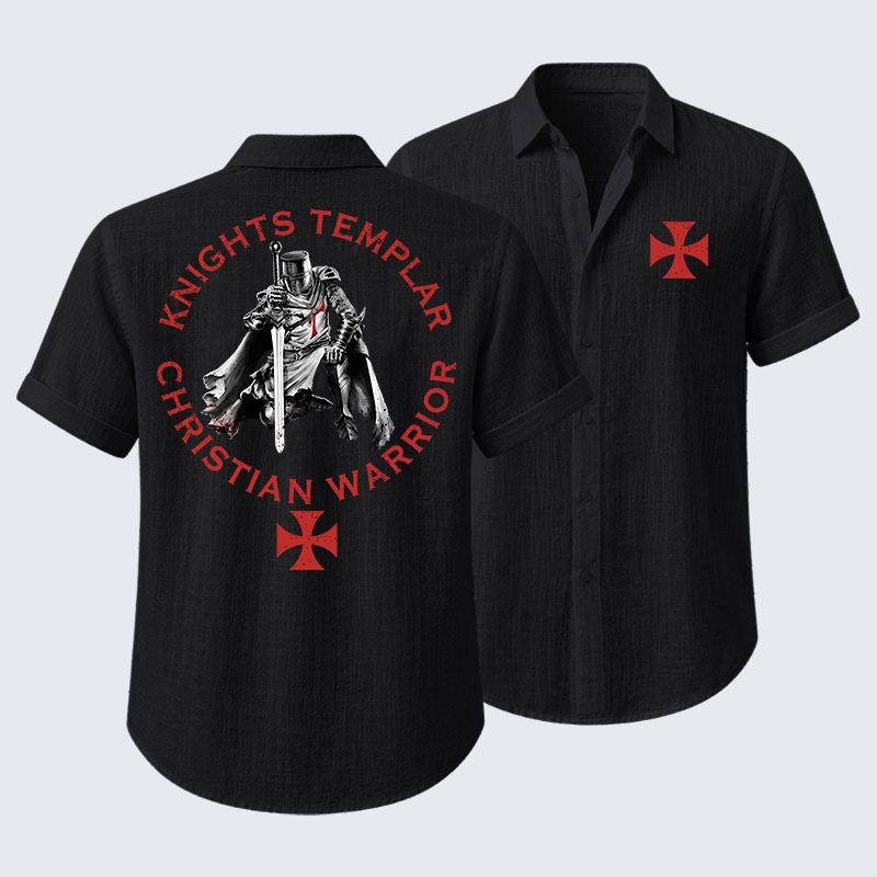 Knights Templar Templar Cross Crusader Knight Short Sleeve Shirt
