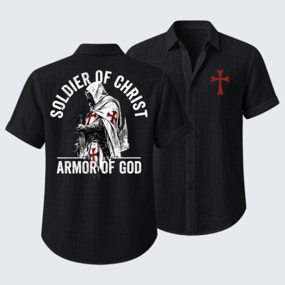 Soldier of Christ Armor Of God Crusader Spirit Short Sleeve Shirt