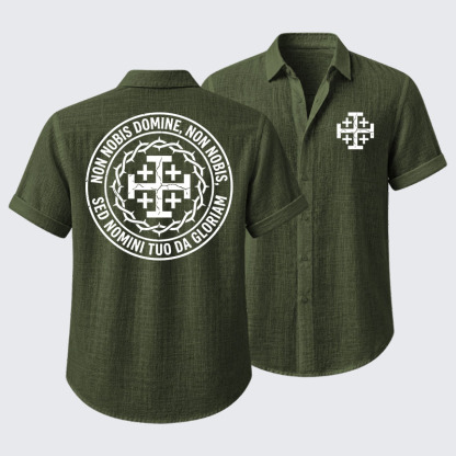 Non Nobis Domine, Non Nobis, Sed Nomini Tuo Da Gloriam Short Sleeve Shirt