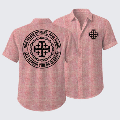 Non Nobis Domine, Non Nobis, Sed Nomini Tuo Da Gloriam Short Sleeve Shirt