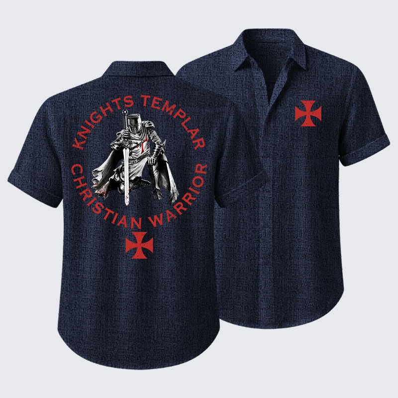 Knights Templar Templar Cross Crusader Knight Short Sleeve Shirt