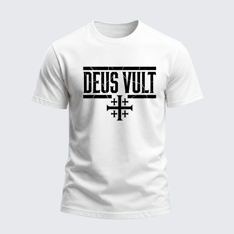 Heavyweight Cotton Tee - Deus Vult