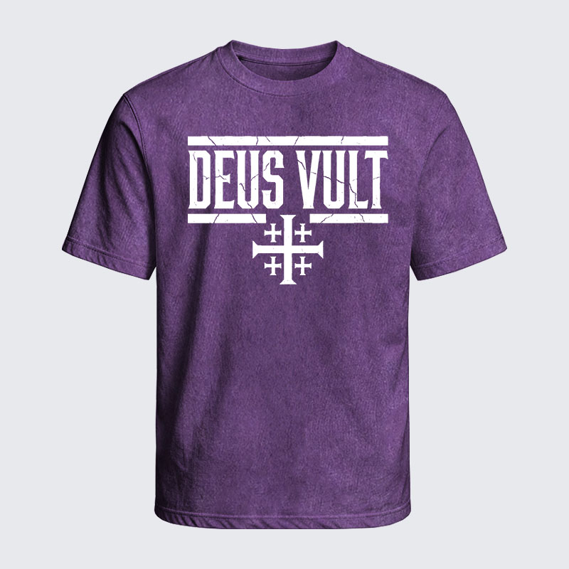 Washed T-Shirt - Deus Vult