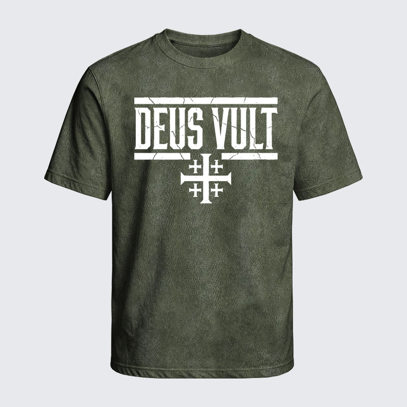 Washed T-Shirt - Deus Vult