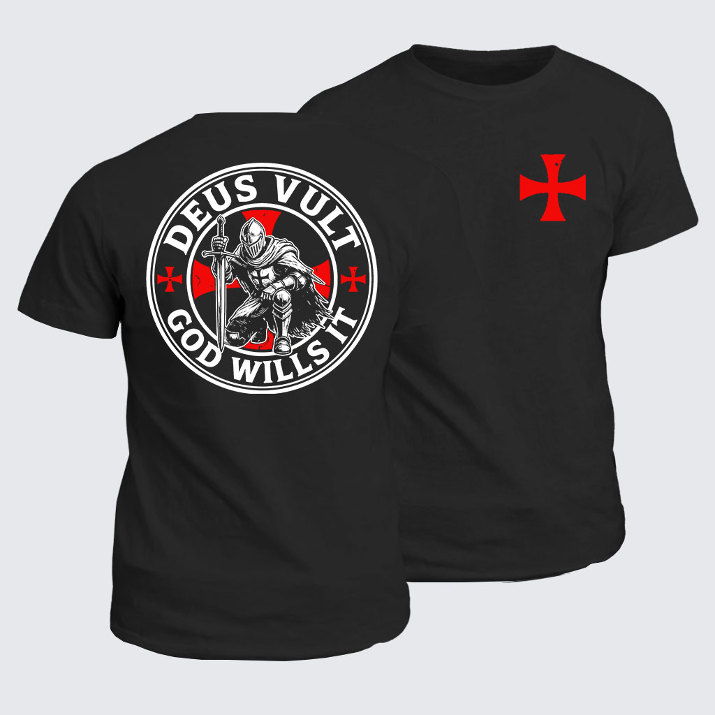 Classic Cotton Tee -  Knights Templar Deus Vult