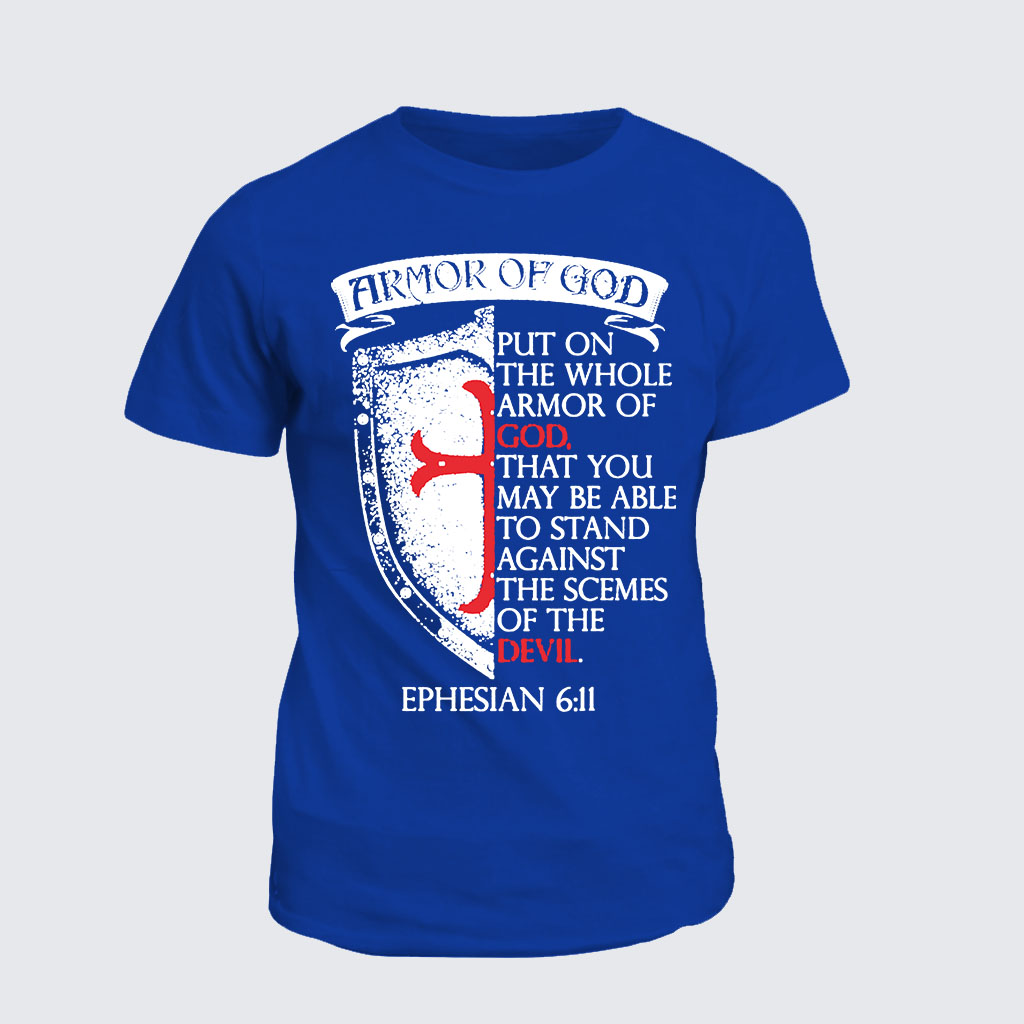 Armor Of God Jesus God Christian Cotton T-Shirt