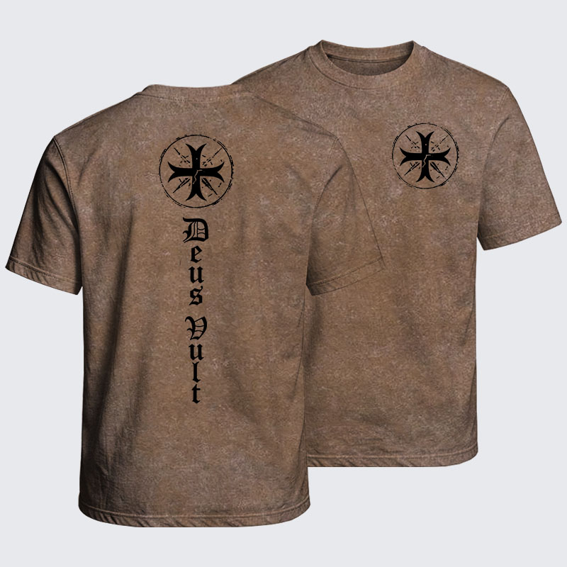 Washed T-Shirt - Deus Vult
