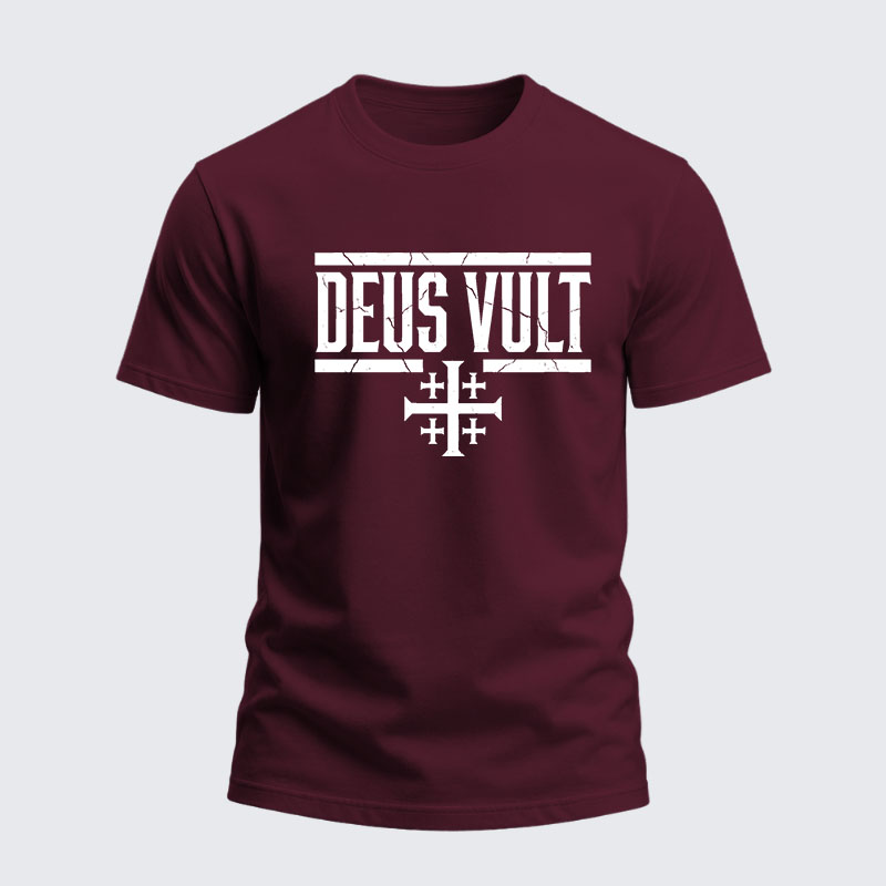 Heavyweight Cotton Tee - Deus Vult