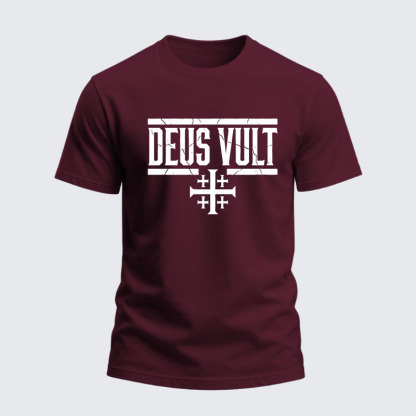 Heavyweight Cotton Tee - Deus Vult