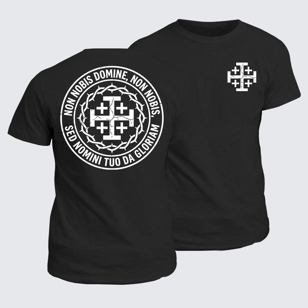Classic Cotton Tee -  Non Nobis Domine, Non Nobis, Sed Nomini Tuo Da Gloriam