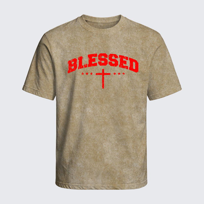Washed T-Shirt - Blessed Cross