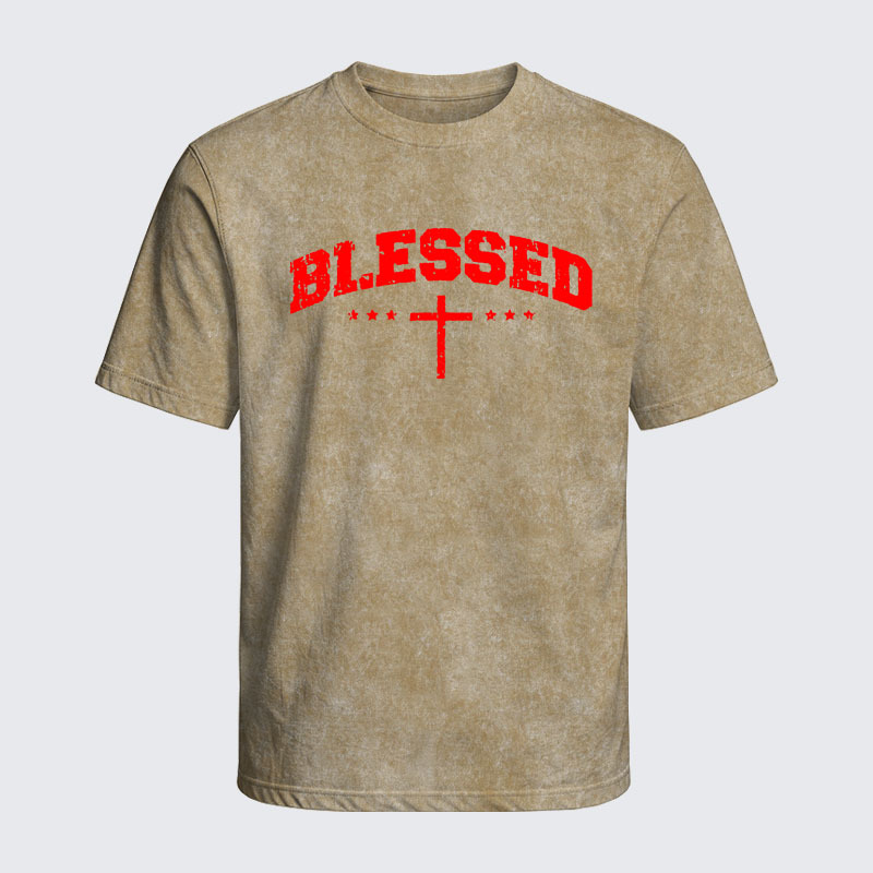 Washed T-Shirt - Blessed Cross