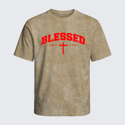 Washed T-Shirt - Blessed Cross