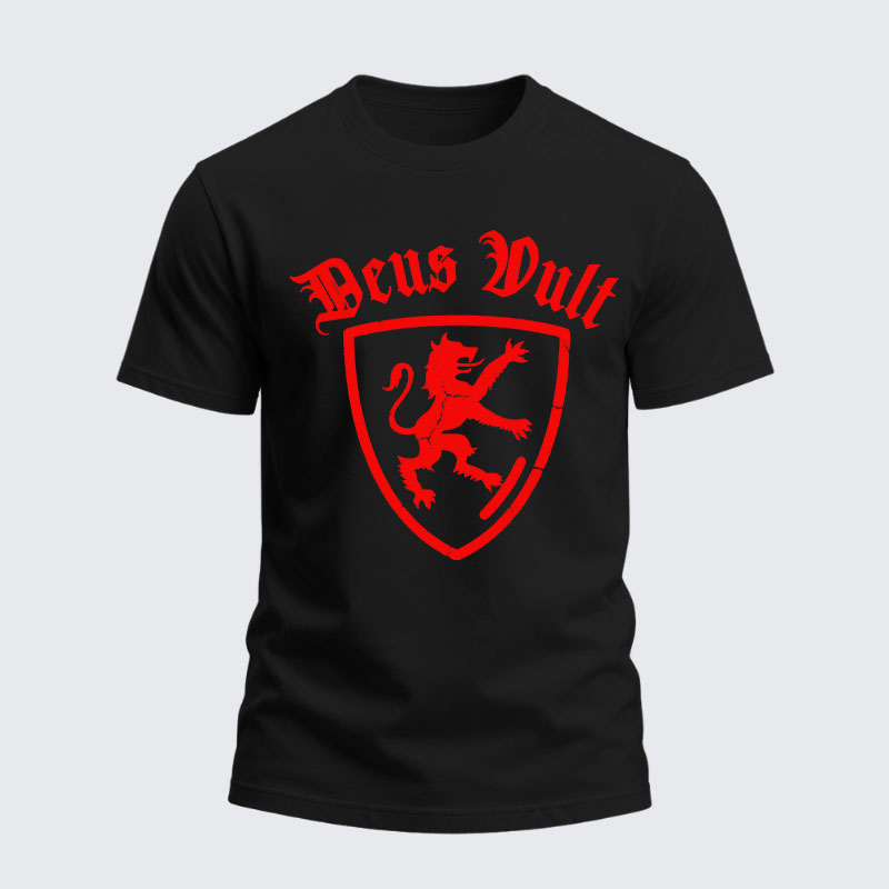 Heavyweight Cotton Tee - Deus Vult