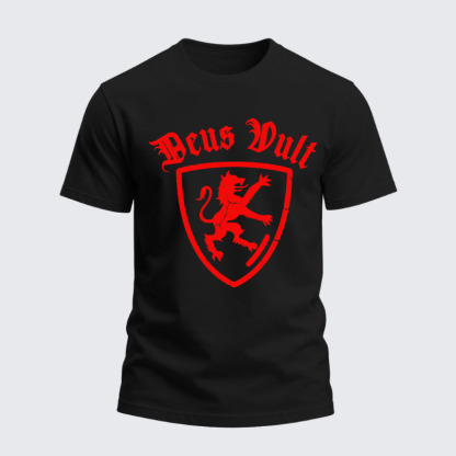 Heavyweight Cotton Tee - Deus Vult