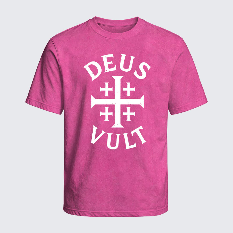 Washed T-Shirt - Deus Vult