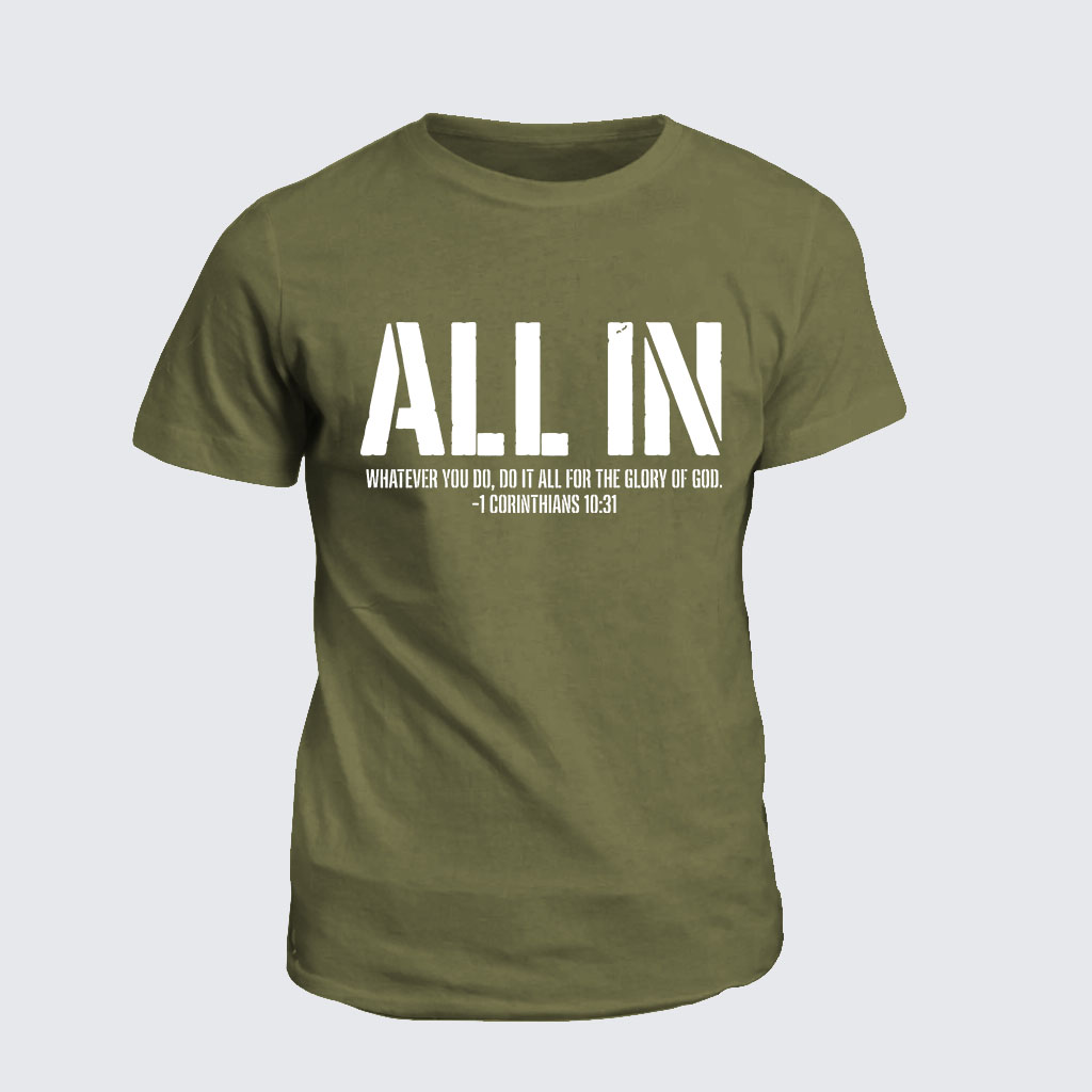 Classic Cotton Tee -  Be Strong And Courageous Joshua 1:9