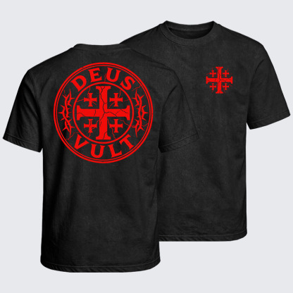 Washed T-Shirt - Deus Vult