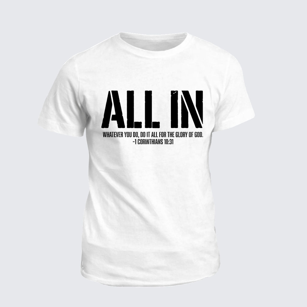 Classic Cotton Tee -  Be Strong And Courageous Joshua 1:9