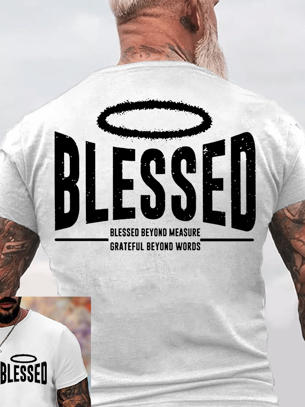 Blessed Jesus God Christian Cotton T-Shirt