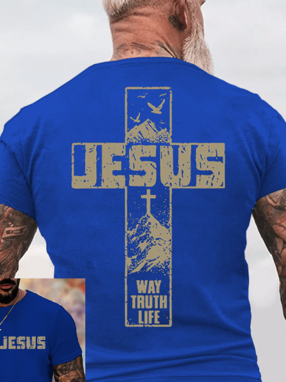 The Way, The Truth, The Life Jesus God Christian Cotton T-Shirt