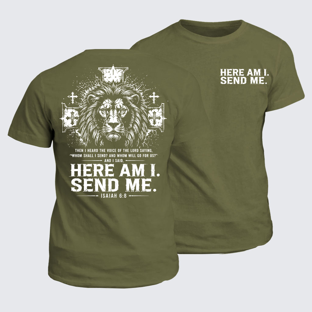 Classic Cotton Tee -  Here I Am Send Me Isaiah 6:8