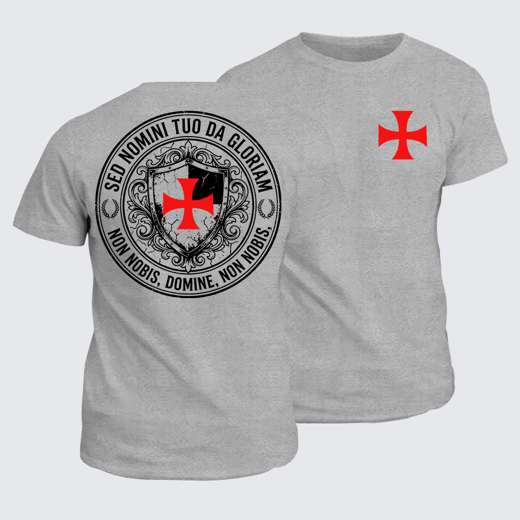 Classic Cotton Tee -   Non Nobis Domine, Non Nobis, Sed Nomini Tuo Da Gloriam