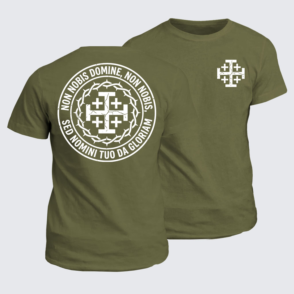 Classic Cotton Tee -  Non Nobis Domine, Non Nobis, Sed Nomini Tuo Da Gloriam