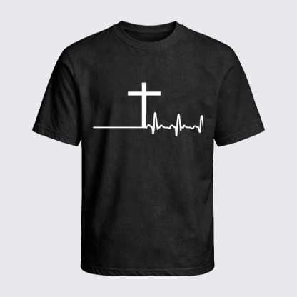 Washed T-Shirt - ECG Cross