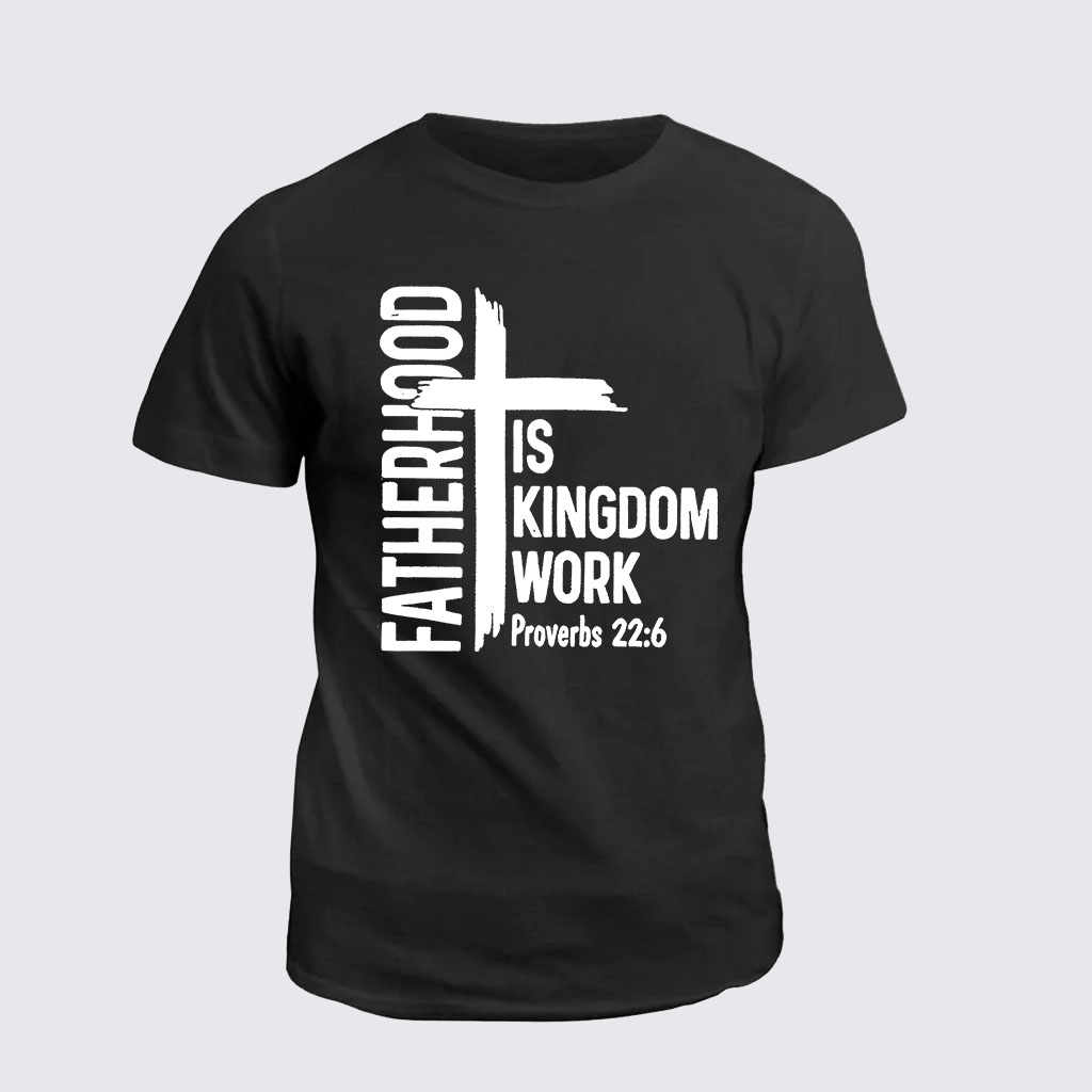 Man Of God Husband Dad Jesus God Christian Cotton T-Shirt
