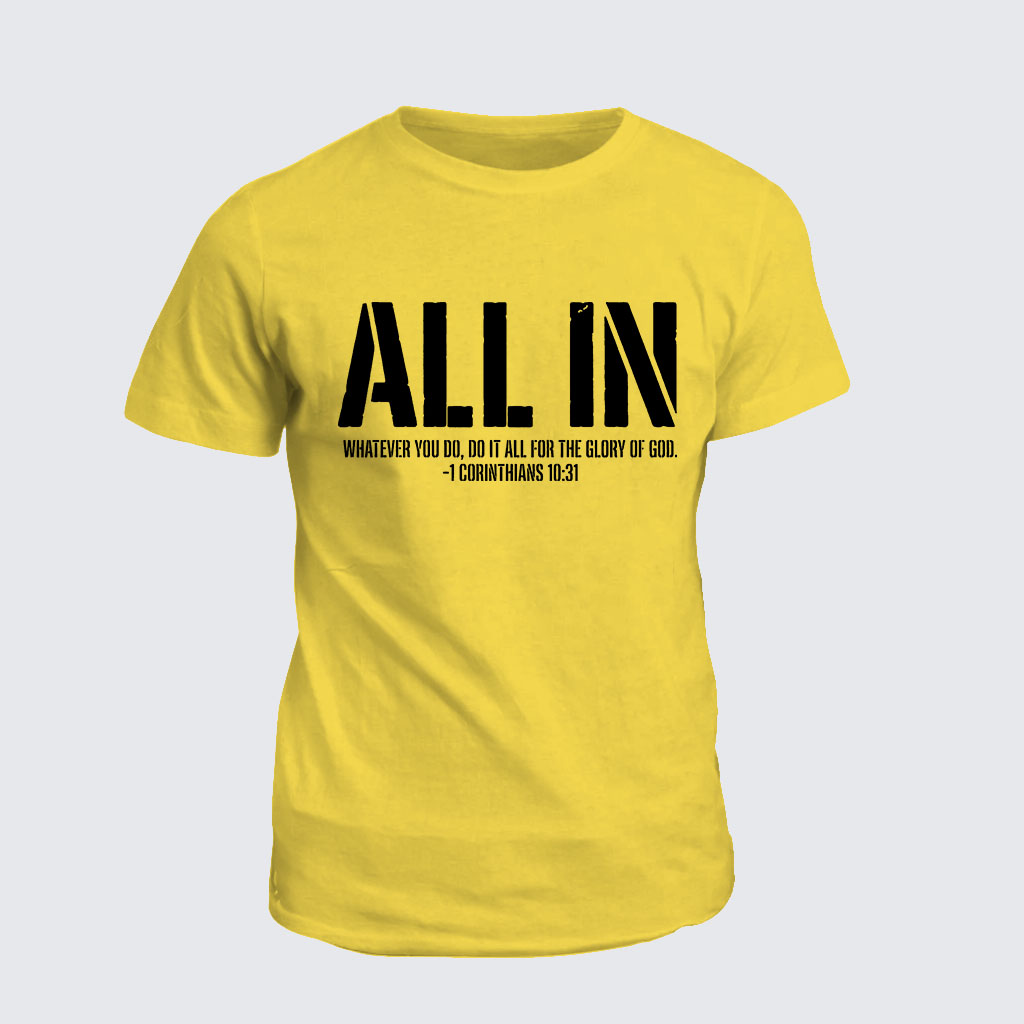 Classic Cotton Tee -  Be Strong And Courageous Joshua 1:9