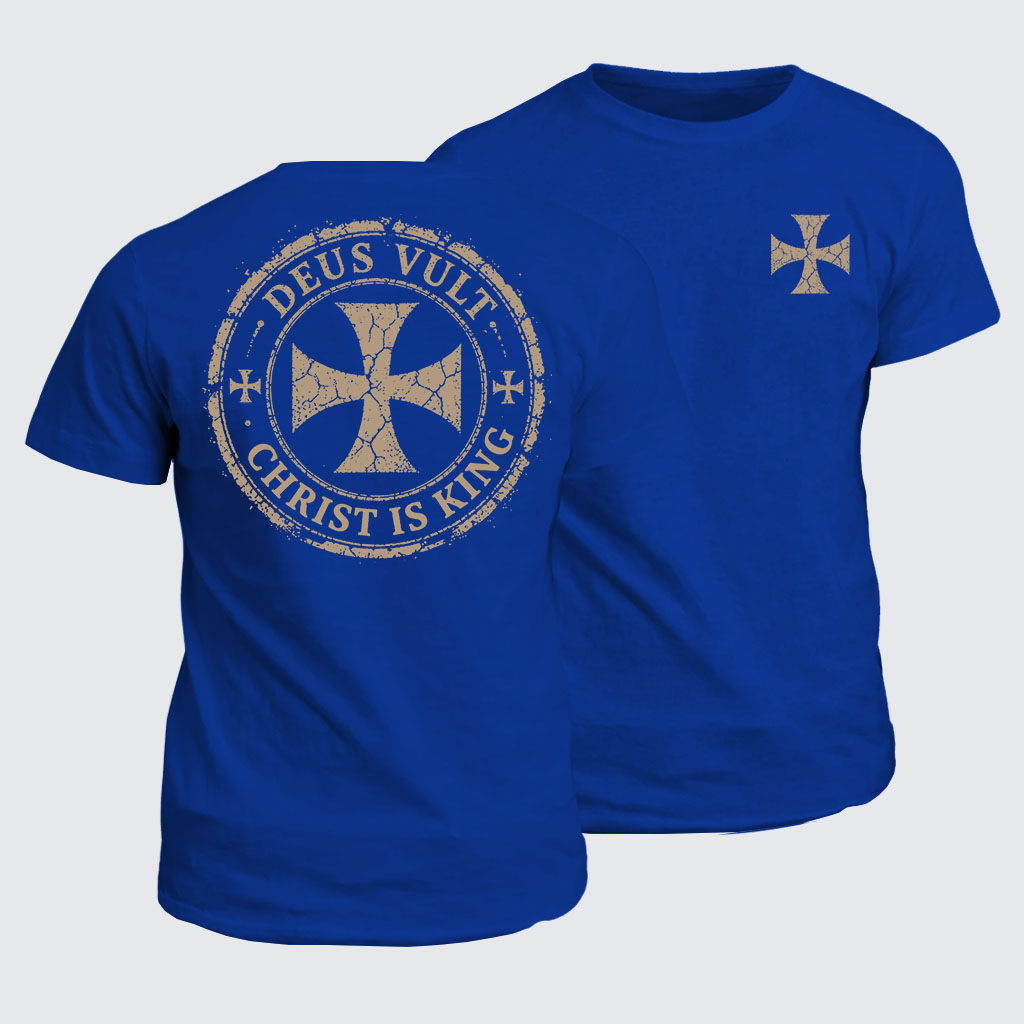 Classic Cotton Tee -  Deus Vult Christ Is King