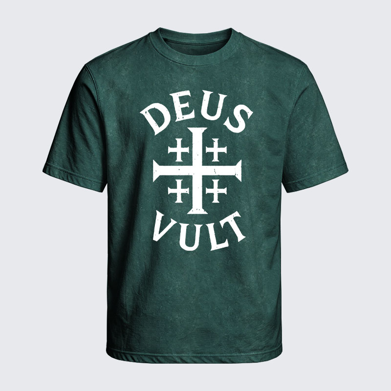 Washed T-Shirt - Deus Vult