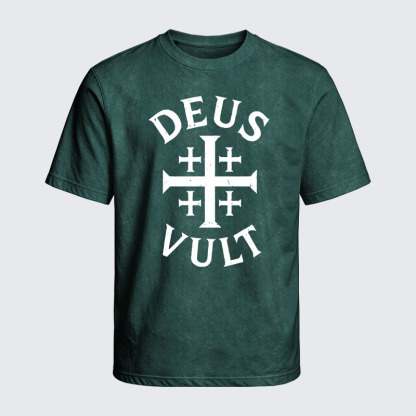 Washed T-Shirt - Deus Vult
