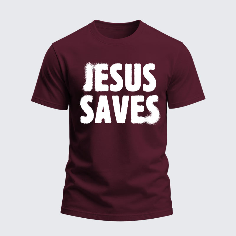 Heavyweight Cotton Tee - Jesus Saves
