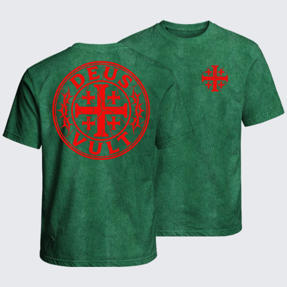 Washed T-Shirt - Deus Vult