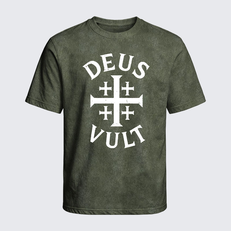 Washed T-Shirt - Deus Vult