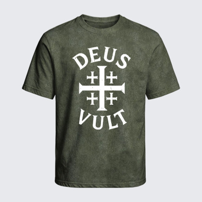 Washed T-Shirt - Deus Vult