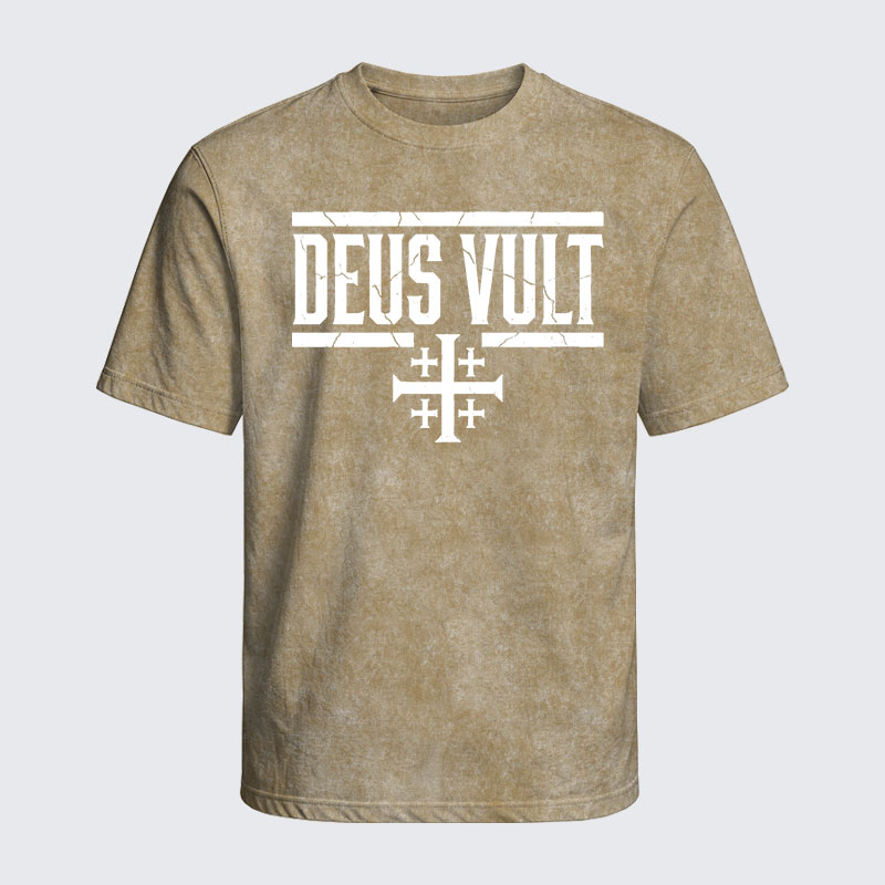 Washed T-Shirt - Deus Vult